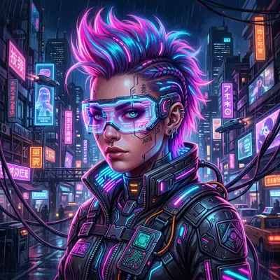 Cyberpunk Neon style example