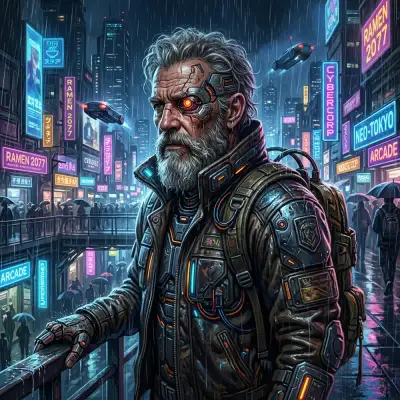 Cyberpunk Neon style example