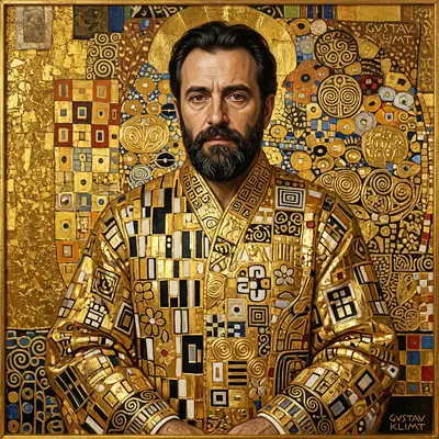 Gold Leaf (Gustav Klimt) style example