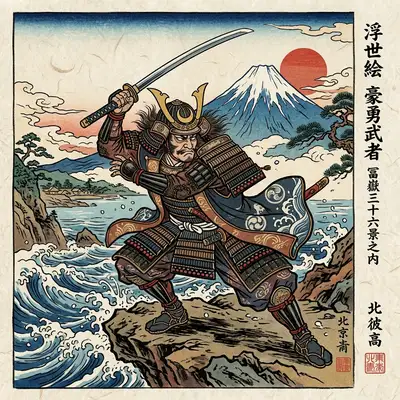 Ukiyo-e Woodblock style example