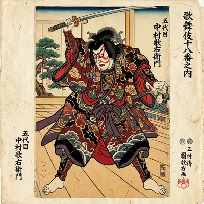 Ukiyo-e Woodblock style example