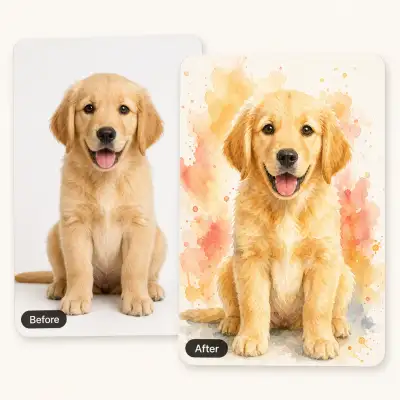 How to turn image into Watercolor Splash style